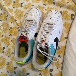 Nike Multi Colored Sneakers 7.5 slightly creased, good condition